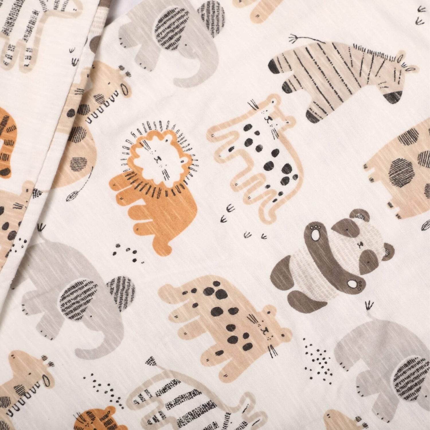 safari Friends print coord set - white