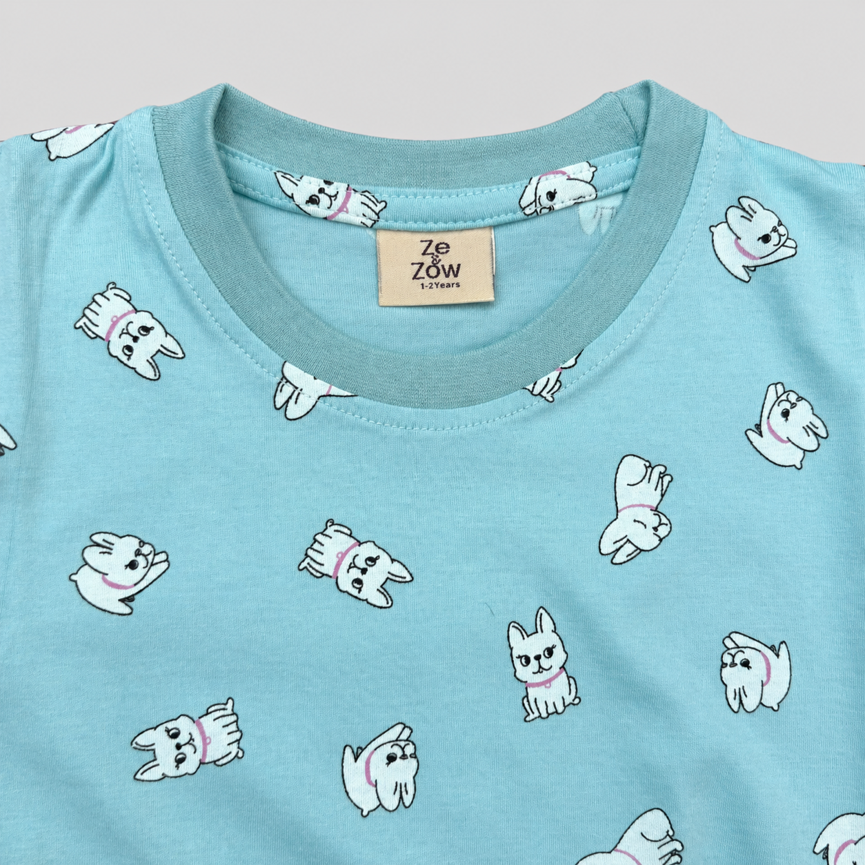 Aqua Bunny shorts co-ords set