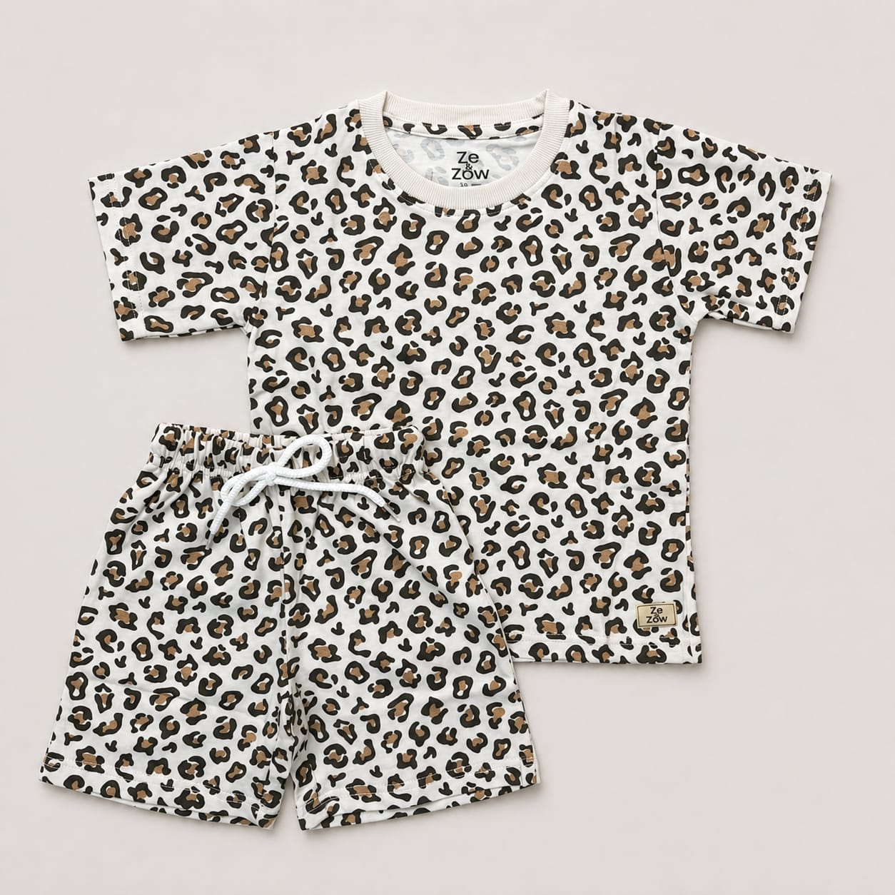 Little Leopard Shorts Co-ord Set