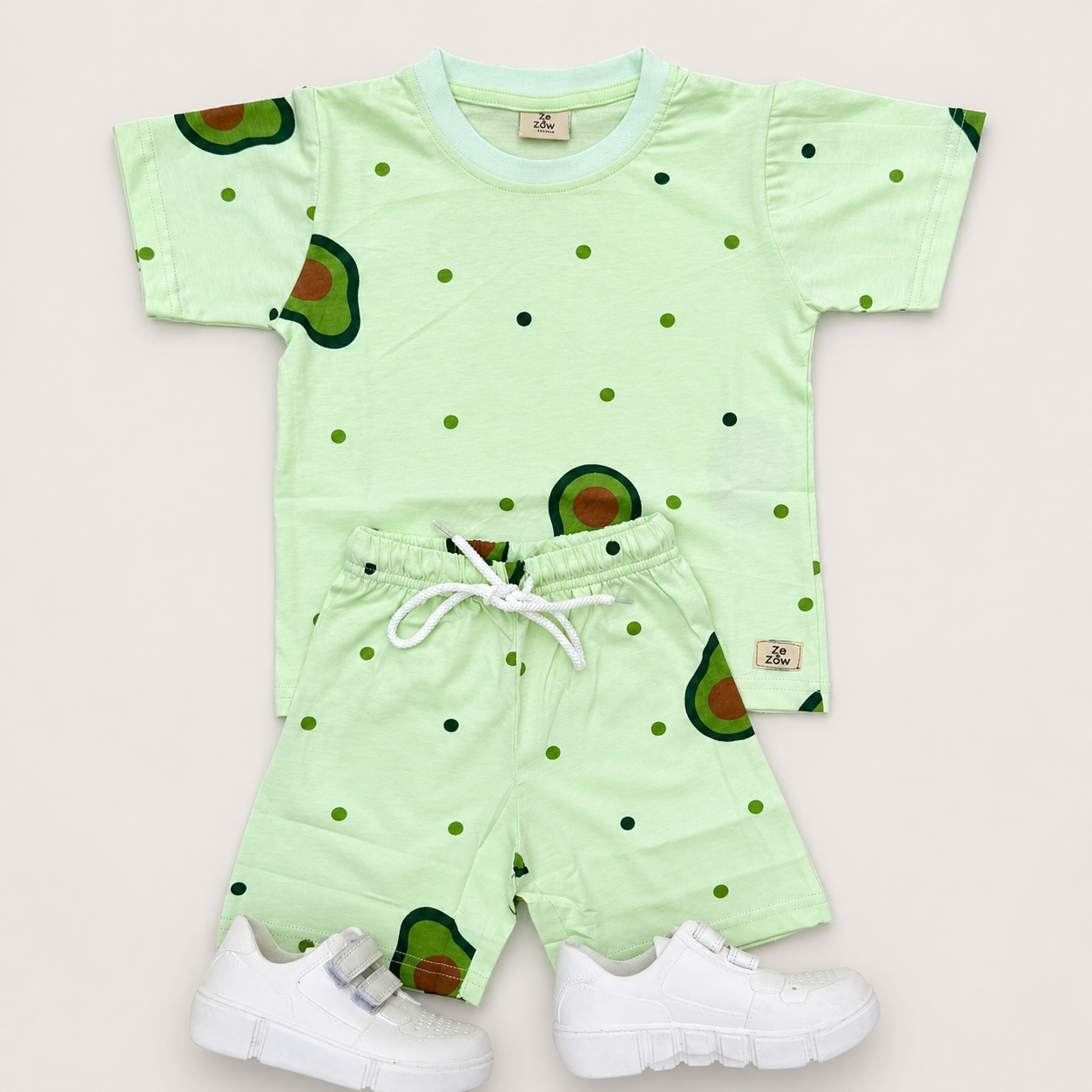 Mint Green Avocado shorts Co-ord Set