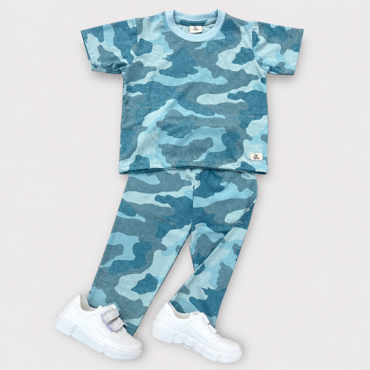 Ocean Camo Co-ord - Teal blue