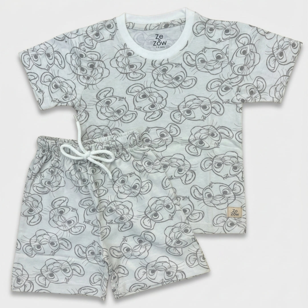 Little Panther Shorts Co-ord Set