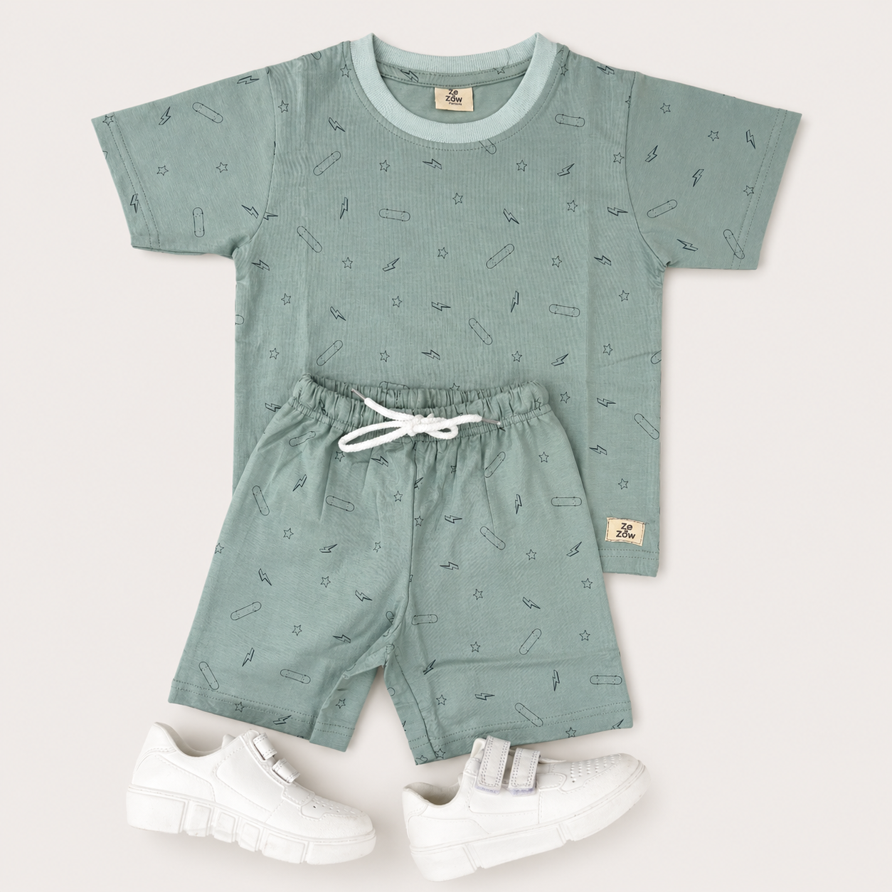 Sage Skater Shorts Co-ord Set