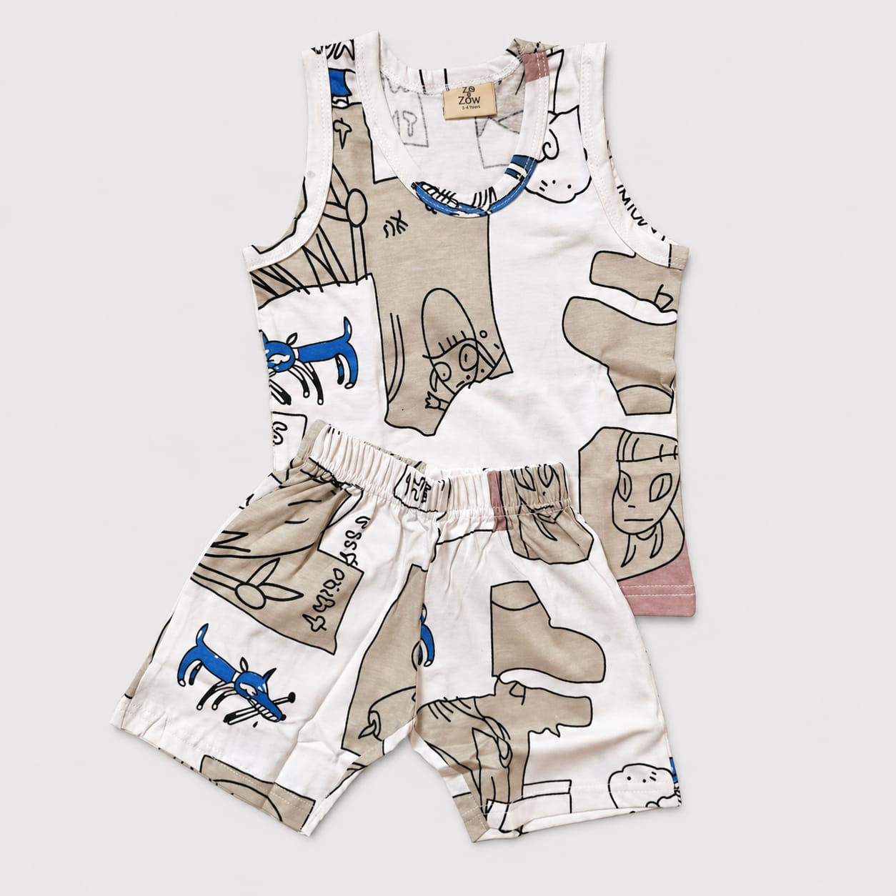 Sketch Play Sleeveless Co-ord set