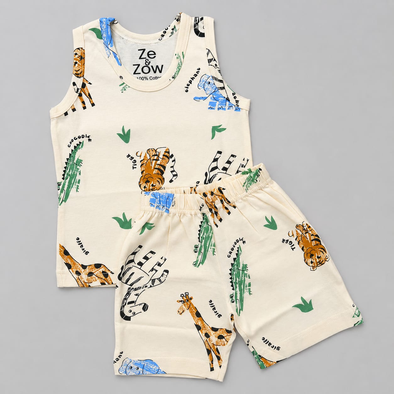 Jungle Journey Sleeveless shorts  Co-ord Set