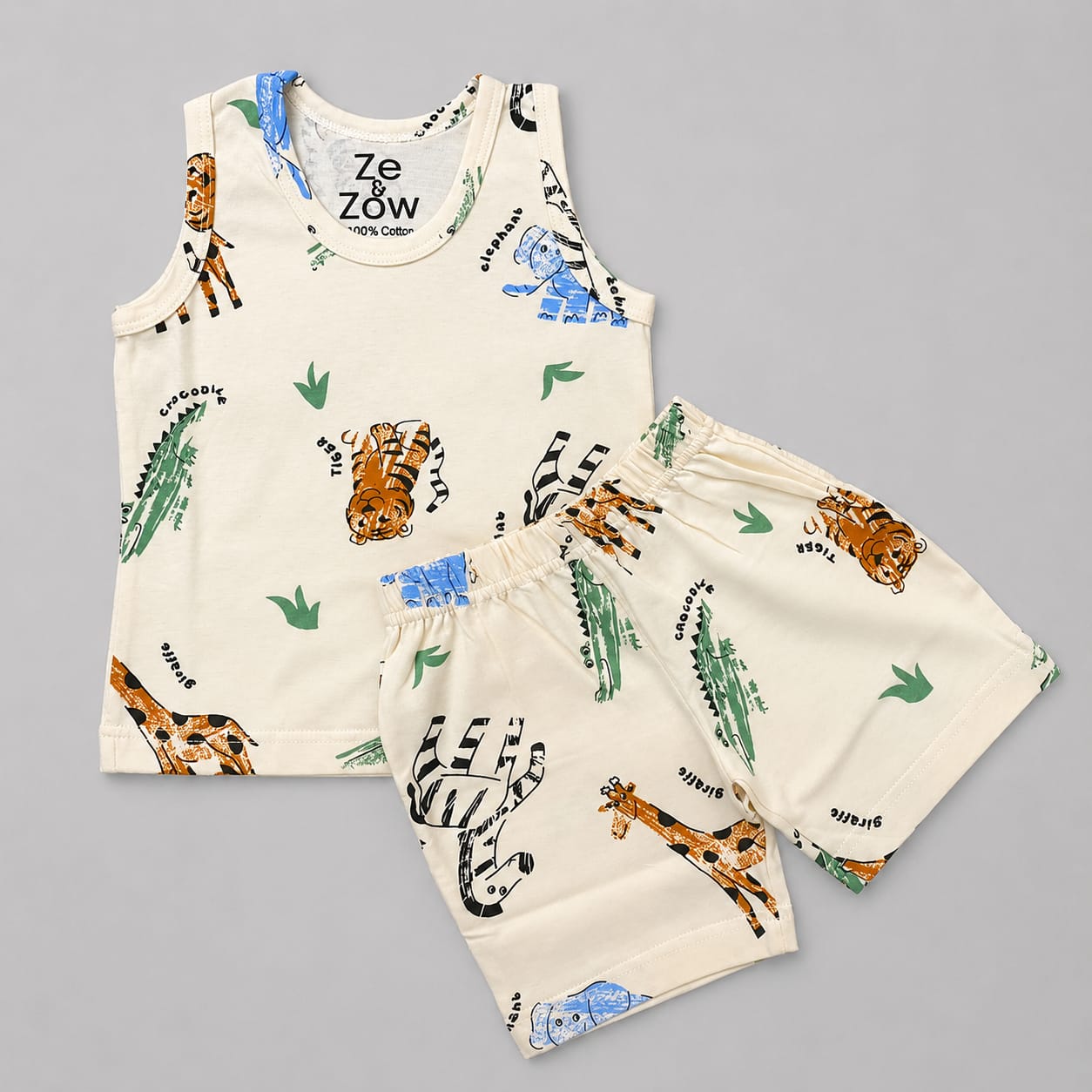 Jungle Journey Sleeveless shorts  Co-ord Set