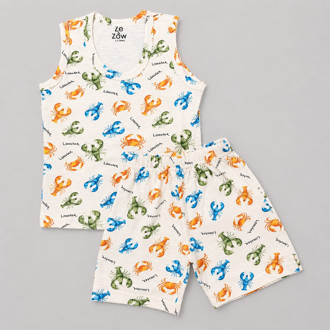 Ocean Friends Sleeveless Shorts Co-ord Set