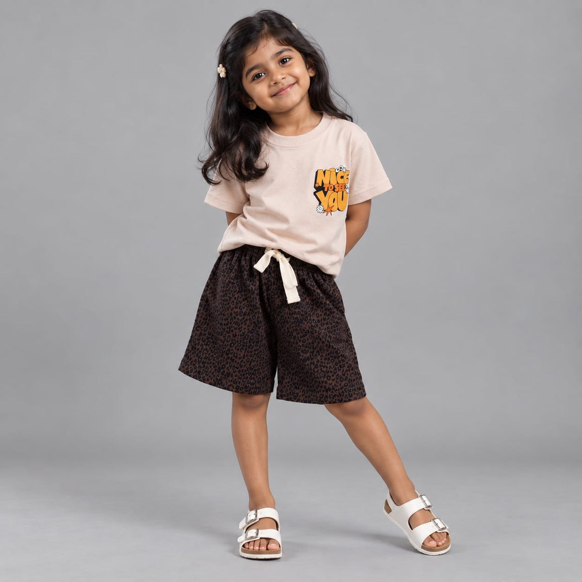 Cocoa Leopard shorts Co-ord set - Unisex