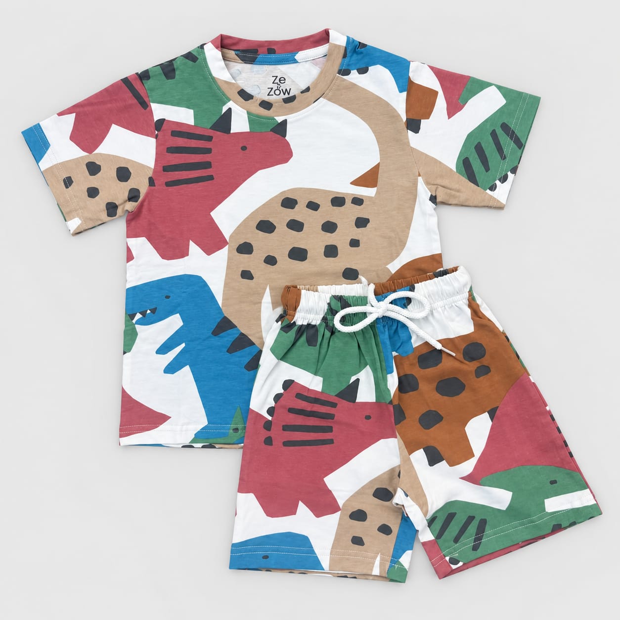 Happy Dinos Shorts Co-ord Set