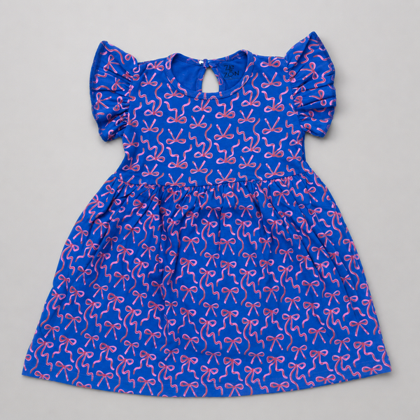 Blue Bow Frock