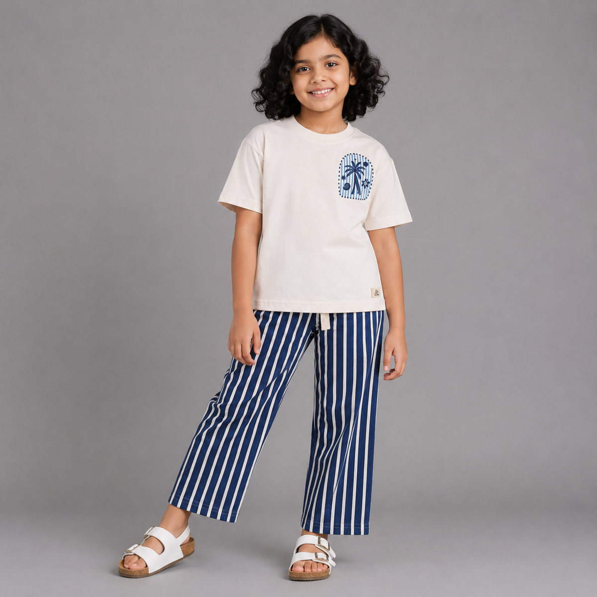 Coastal Stripe Girls' Coord Set