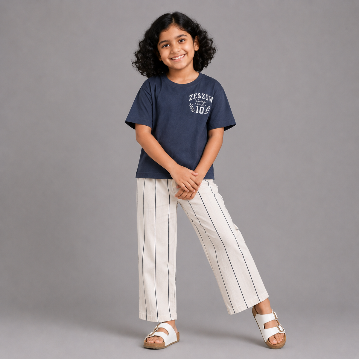 Vintage Vibes Girls Relaxed Fit Set