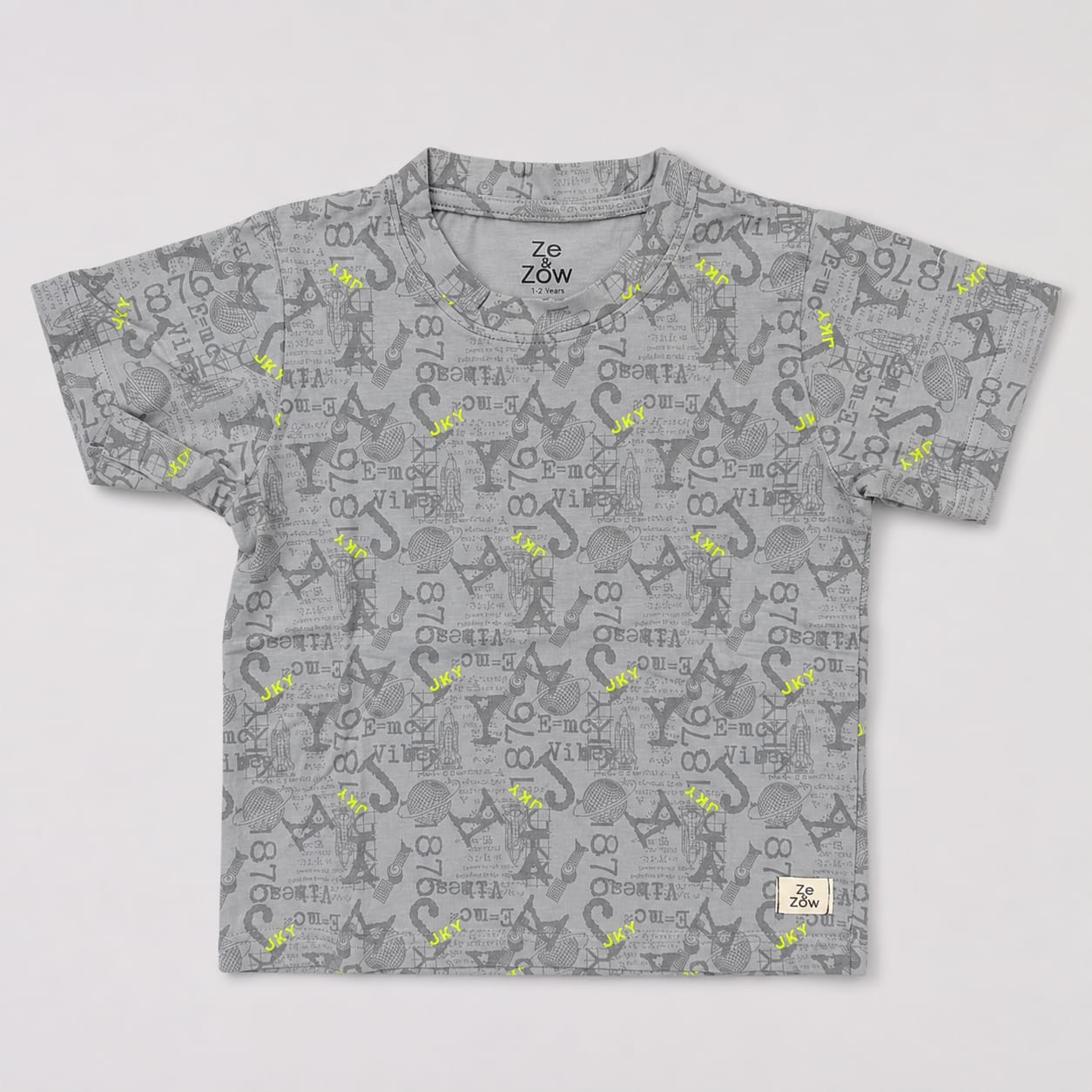 Grey Graffiti Shorts Co-ord Set
