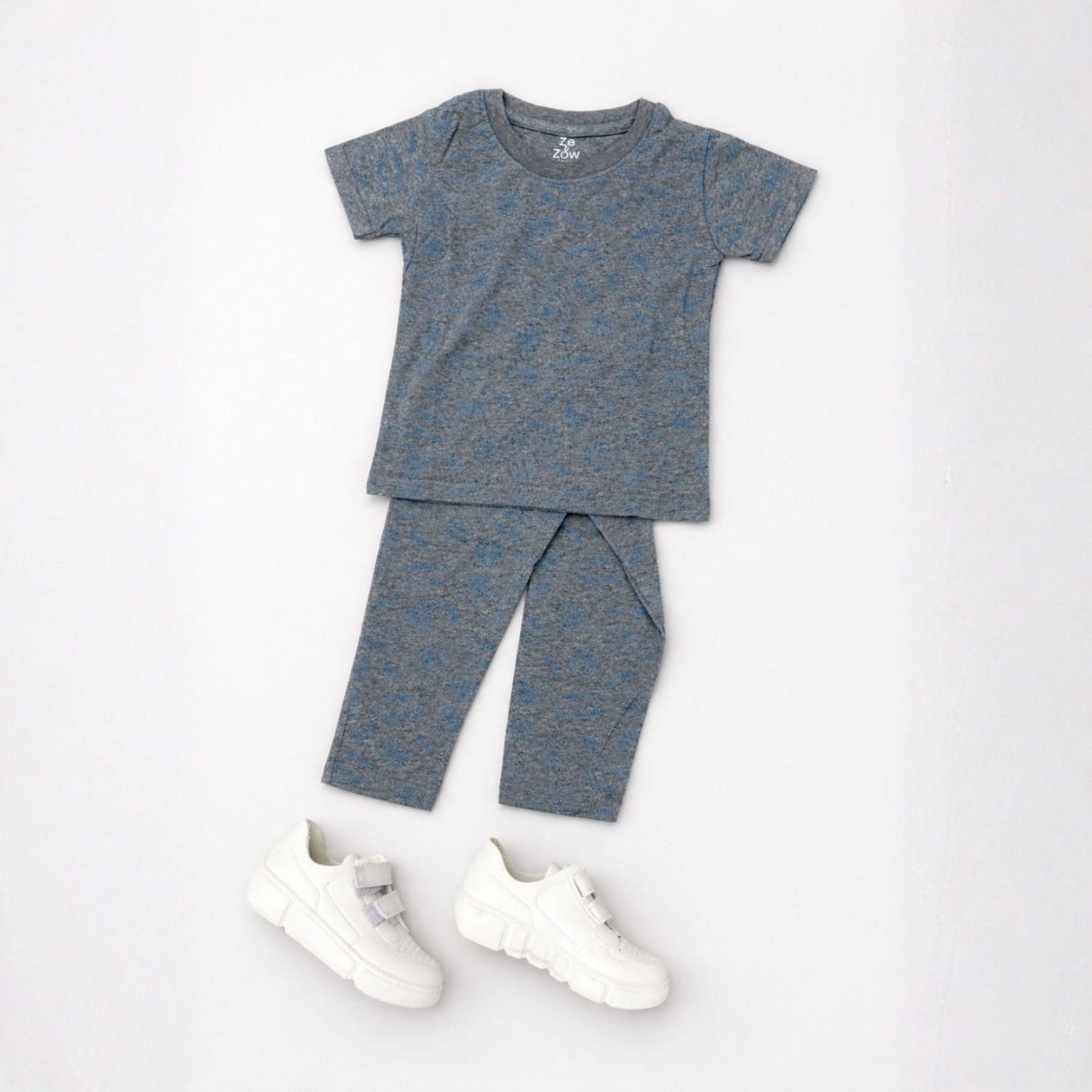 Batman Print Co-ord Set - Grey Blue